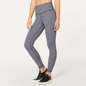 Lululemon • Wunder Under Hi-Rise 7/8 Tight *Luon 25" Heathered Black Size 8